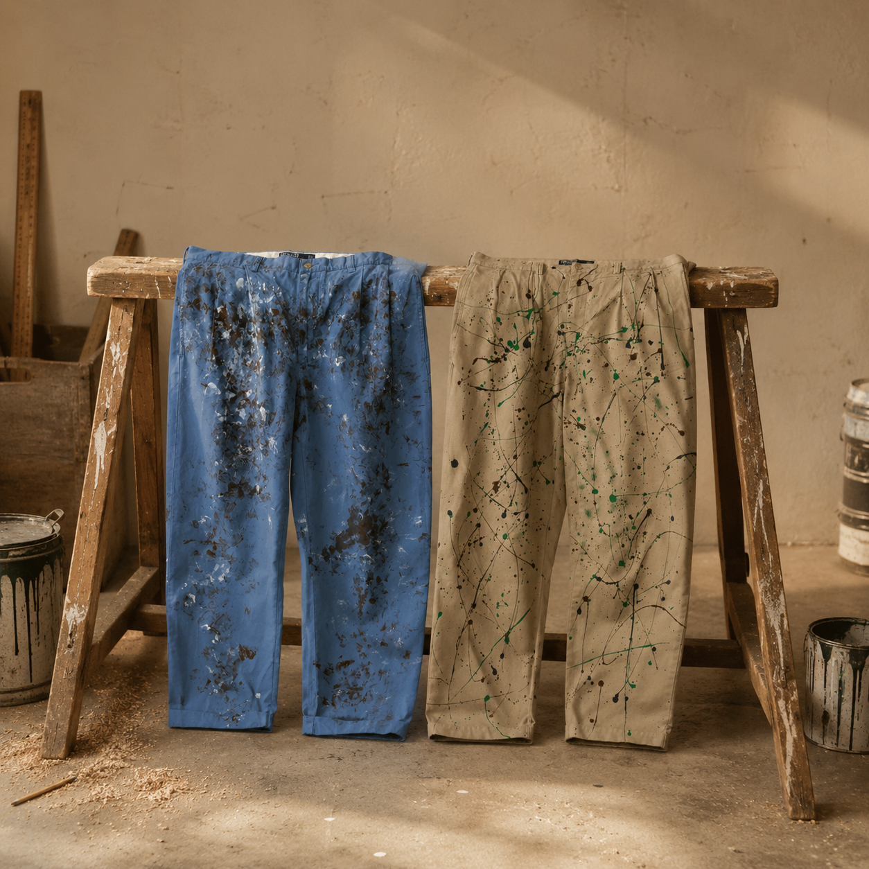 painted chino pants